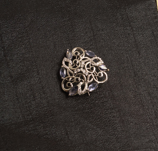 Iolite Brooch